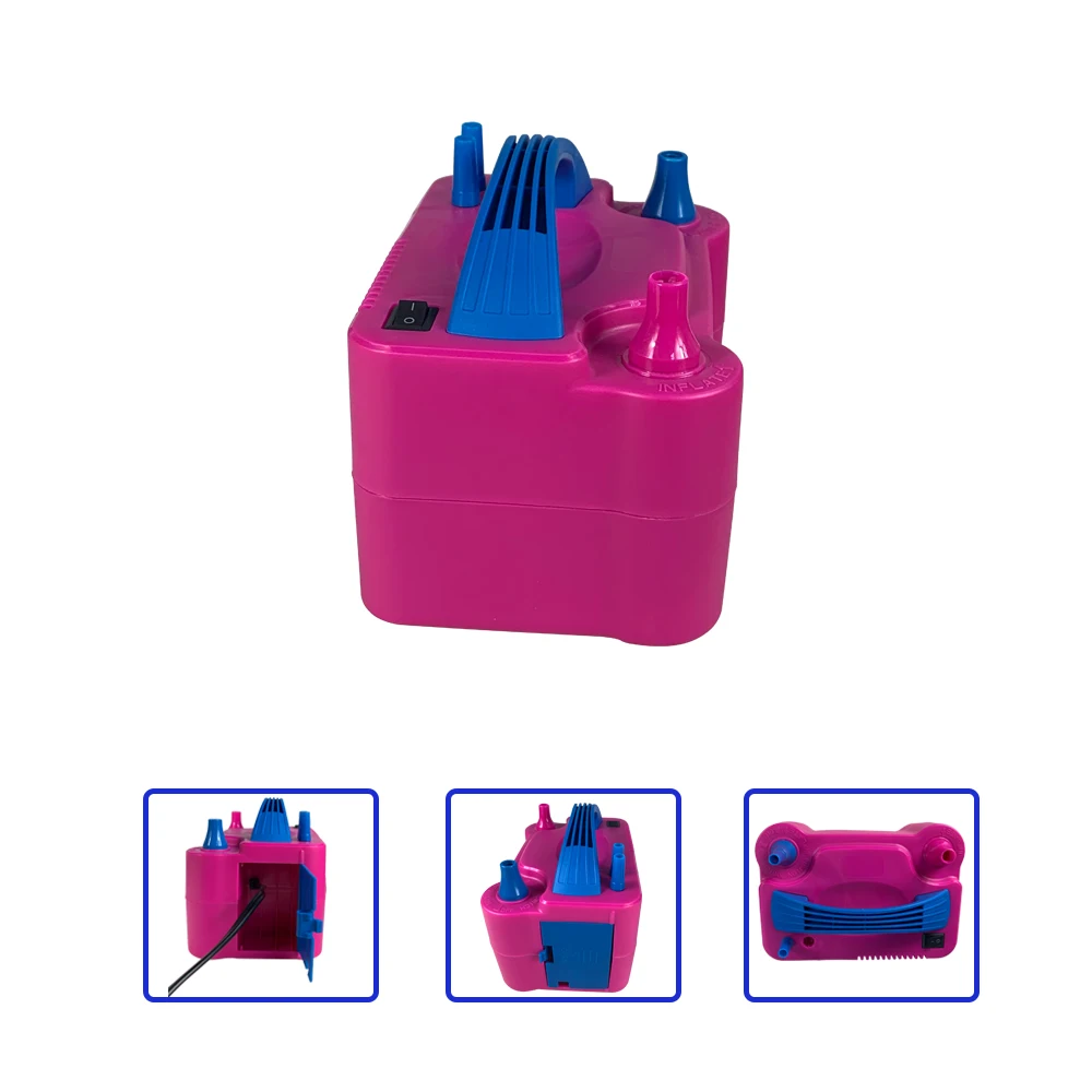 

Портативный воздушный насос высокой мощности с двумя насадками, электрический насос для воздушных шаров для вечеринок, свадеб, дней рожден...