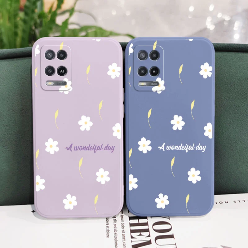 Маленькая Хризантема для OPPO A54 A74 A31 A33 A53 A72 A83 A92 A7 A5S A3S A12 A15 A15S A16 4G чехол телефона A9 A5
