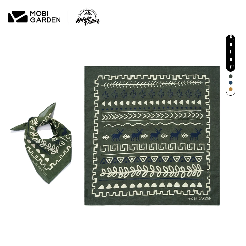 

MOBI GARDEN Square Towel Outdoor Cycling Hiking Beach Sports Leisure Cotton Printing Square Towel Unisex Fan Deer Small Square