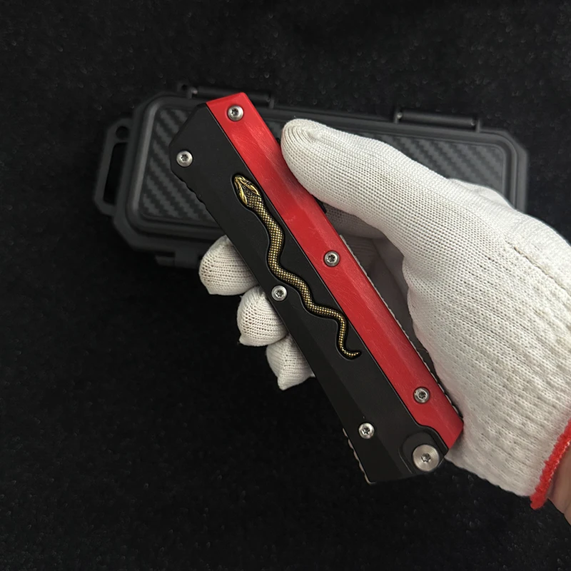 Фото MICRO GY EDC TECH 440C Сталь, нейлон, рукоятка из стекловолокна, технологичный нож для путешествий и походов, многофункциональный инструмент EDC, подарок на праздники для мужчин. №3