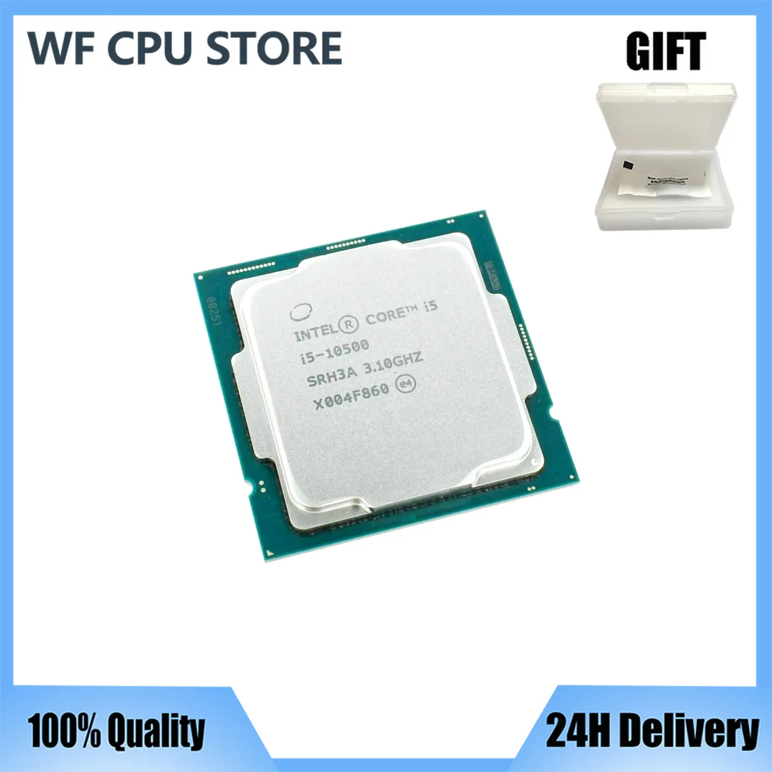 

Процессор Intel Core i5 10500, 3,1 ГГц, шестиядерный ЦПУ с двенадцатью потоками, L2 = 1,5 МБ, L3 = 12 МБ, 65 Вт, LGA 1200