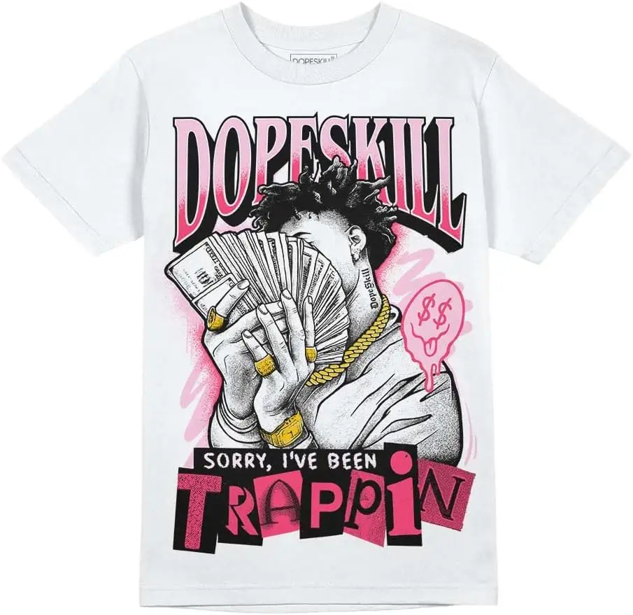 DopeSkill Graphic Тройная розовая уличная одежда в стиле хип-хоп Мужская футболка