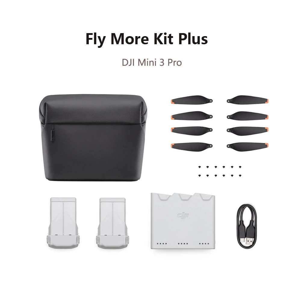 

DJI Mini 3 Pro Fly More Kit Plus/3850mAh Intelligent Flight Battery Plus For DJI Drone 47-min max fly time Batteies Accessories