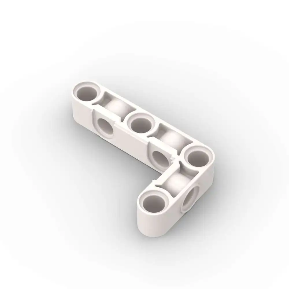 Фото MOC 10 шт. 2477 Liftarm с перпендикулярными отверстиями, комплект строительных блоков L-образной формы 3x5, изогнутая толстая часть, кирпичи, игрушки из частиц, подарок для детей №2