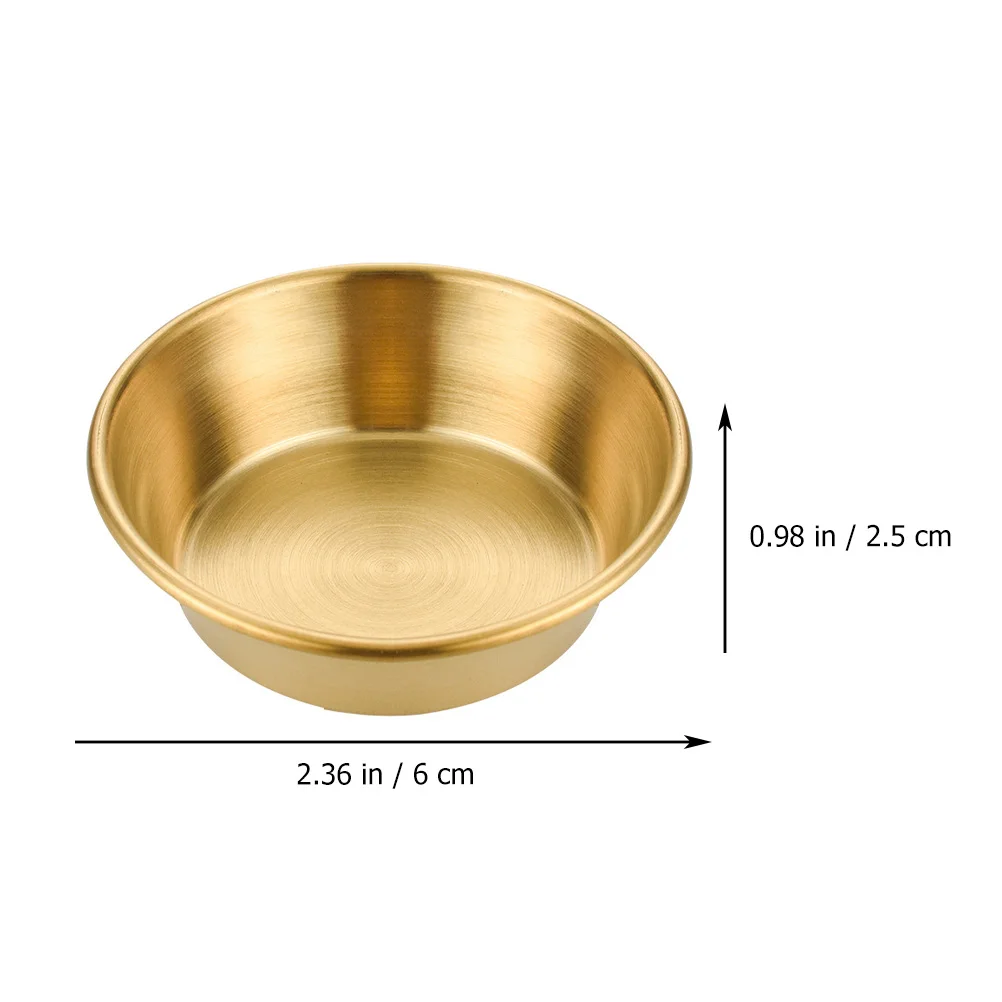 

Sauce Dipping Bowl Dish Dishes Bowls Cups Condiment Stainless Steel Metal Vinegar Soy Mini Seasoning Cup Plate Plates Saucers