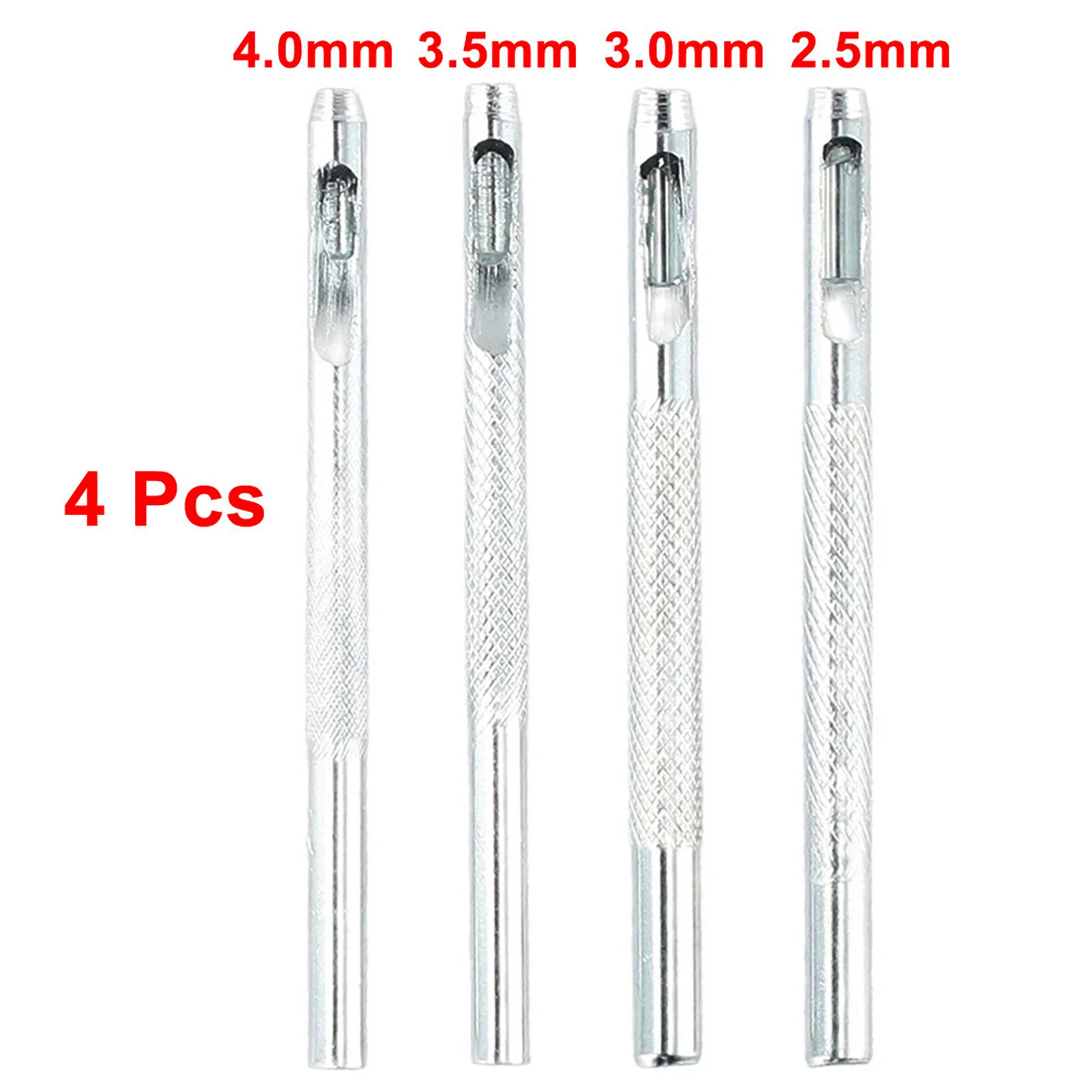 

4Pcs/set Leather Round Shape Hole Punch Kit Belt Watch Band Hollow Belt Hole Puncher DIY Hand Tools 2.5mm 3mm 3.5mm 4mm