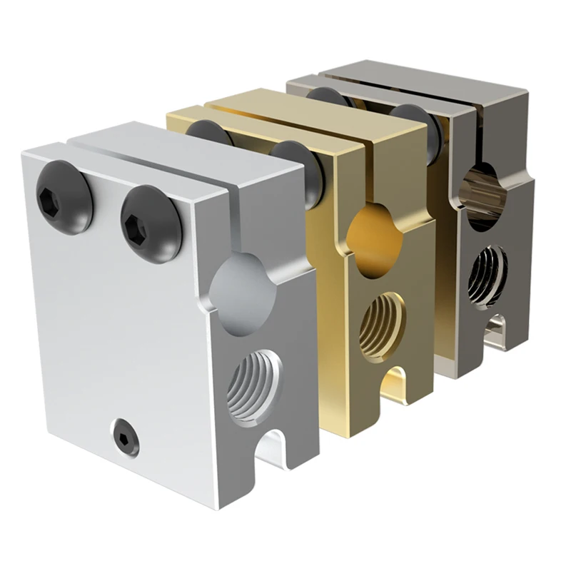 3D Printer Accessories E3D Crater Extrusion Head Heating Block Aluminum/brass/copper Plated Compatible PT100 3D Printer Accessories E3D Crater Extrusion Head Heating Block Aluminum/brass/copper Plated Compatible PT100