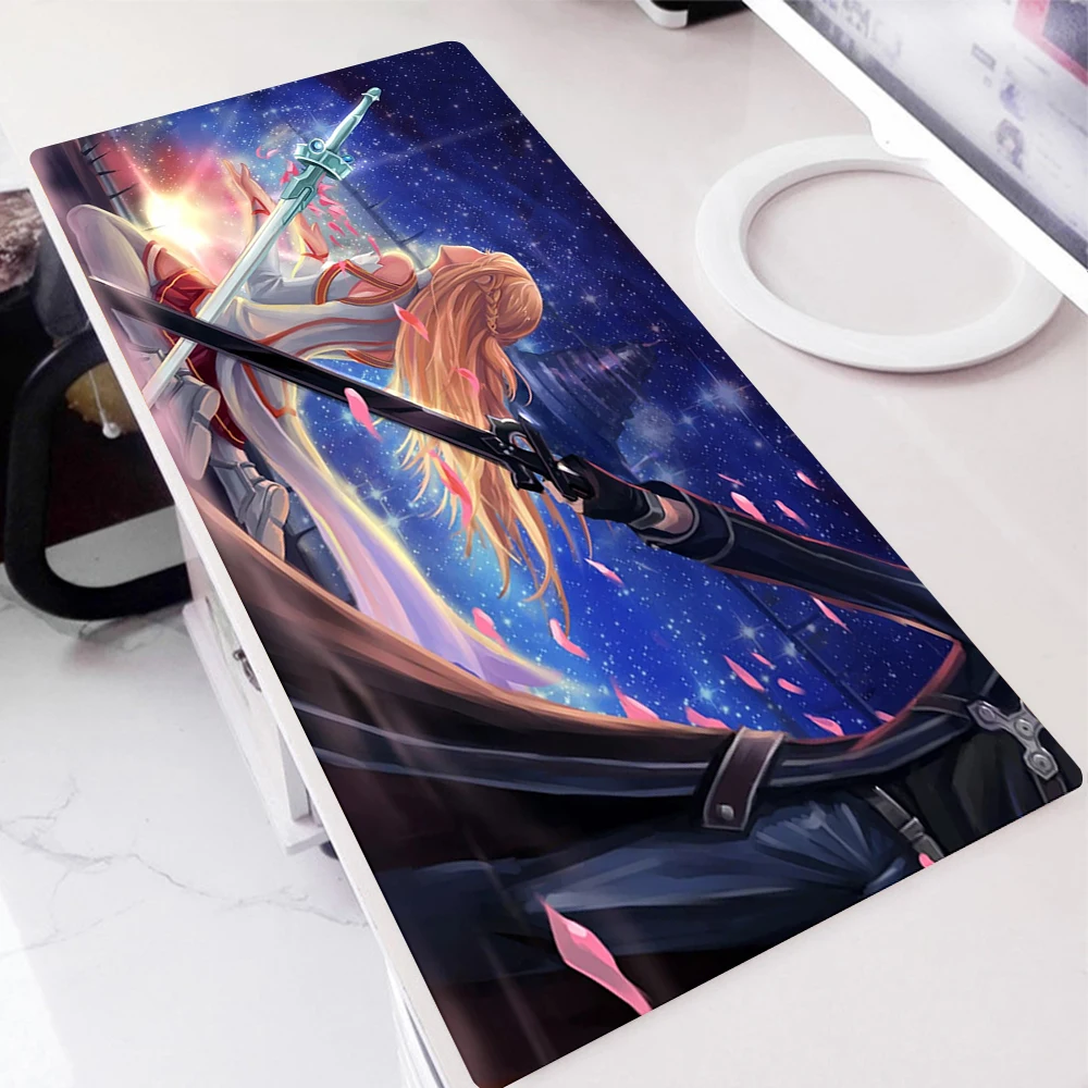 

Sword Art Online Sao Anime Mouse Pad Gamer Large Rubber Durable Locking Edge Gaming MousePad XXL Laptop Desk Mat Keyboard Pad