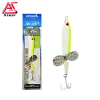 as 60g slow pitch metal jig leurre glow cast spoon lure fishing hooks sinking fish pesca saltwater artificial hard baits angler