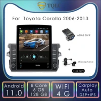 car radio android 11 0 tesla style vertical player for toyota corolla 9 7 inch stereo carplay dvd multimedia autoradio wifi 4g