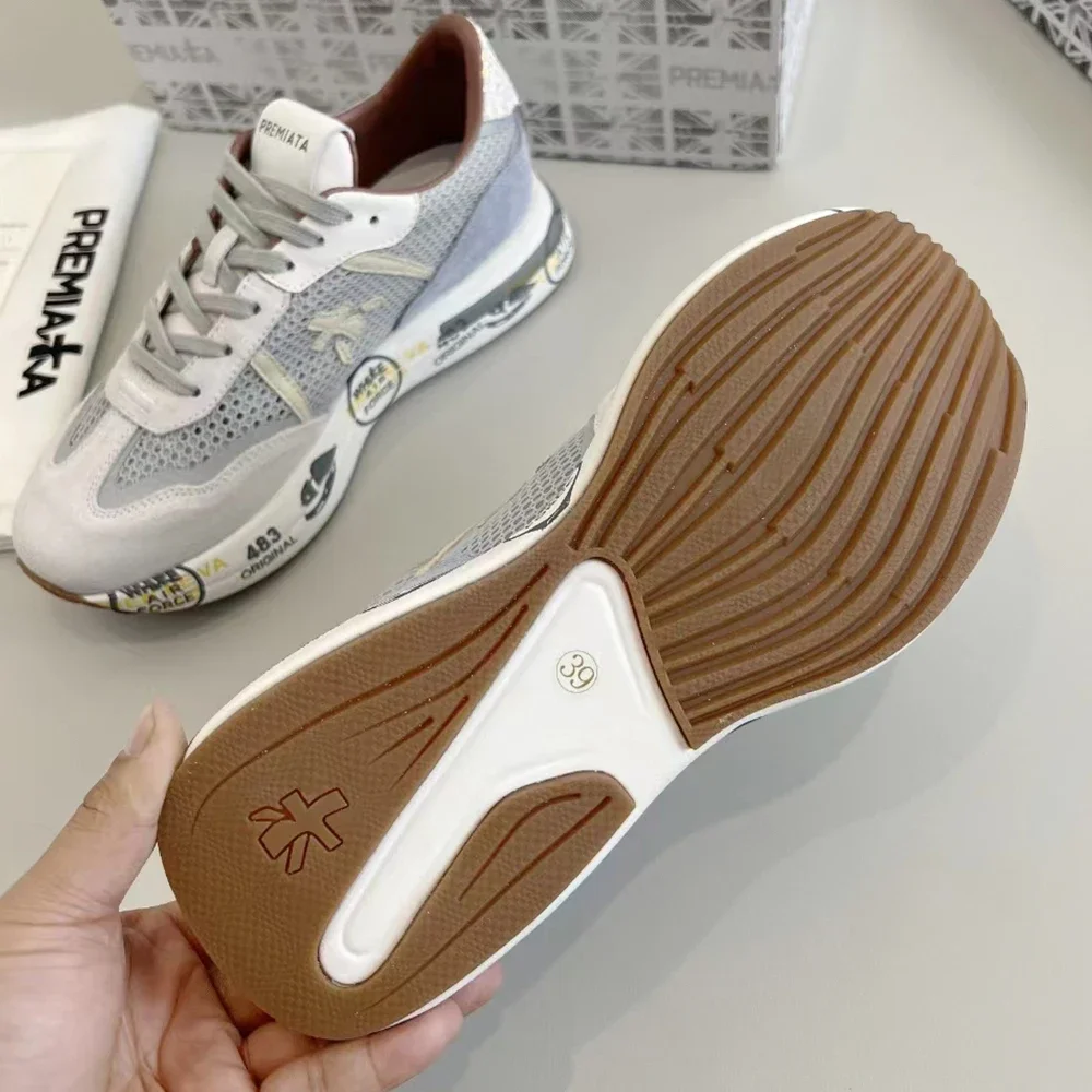 PREMIATA классические ретро универсальные тканевые кожаные кроссовки простые