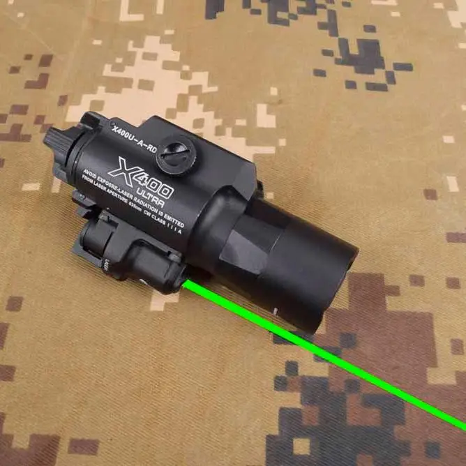 Тактический страйкбол Surefire X400 ультра-вспышка зеленый/красный лазерный прицел