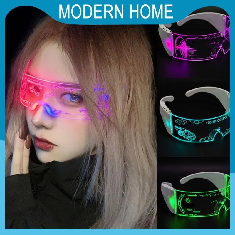 

Colorful Glasses Frames Rechargeable Glow Party Glasses Music Festival Futuristic Technology Unisex Luminous Party Glasses