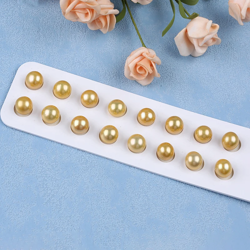 

Оптовая продажа, натуральный пресноводный свободный жемчуг класса AAA золотого цвета для фотографий