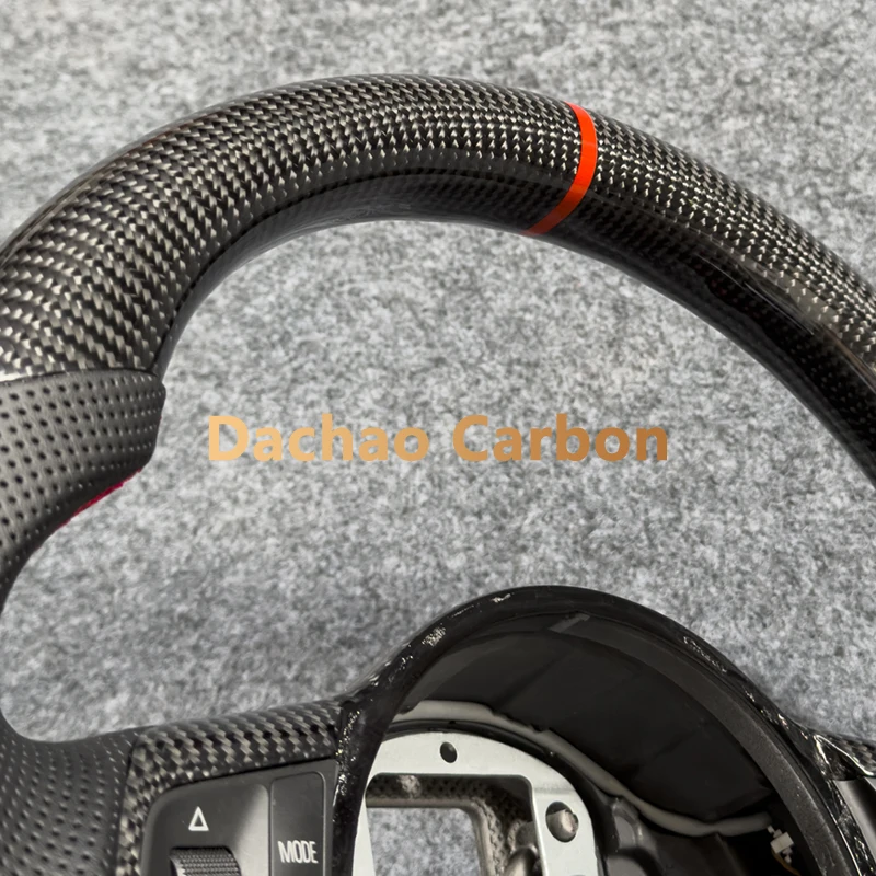 Глянцевое Настоящее углеродное волокно Рулевое колесо для Audi R8 TTS TT RS MK2 2008-2013