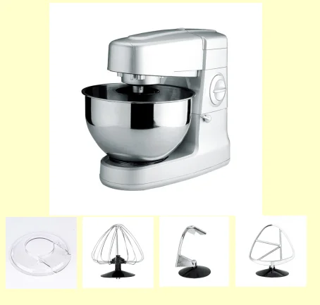 Электрический кухонный миксер для выпечки 220 В серебристый/красный цвет