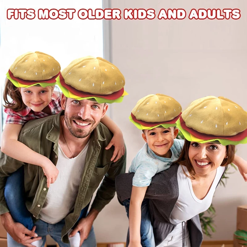 Забавная шляпа для гамбургеров веселая фаст-фуда семейная пицца сумасшедшая