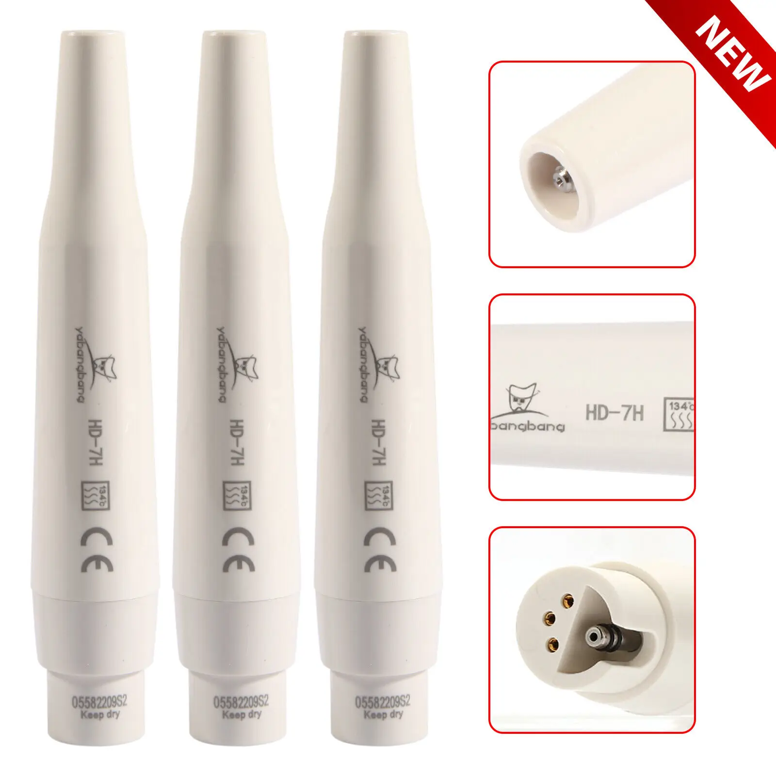 

3PCS Dental Detachable Ultrasonic Piezo Scaler Handpiece fit DTE SATELEC Tips