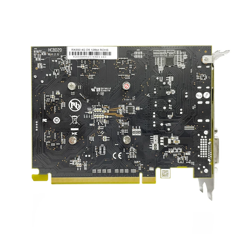 Графическая карта MLLSE AMD Radeon RX 550 4 ГБ GDDR5 7000 бит МГц PCI-E X16 HDMI DP DVI-D RX550 видеокарта для