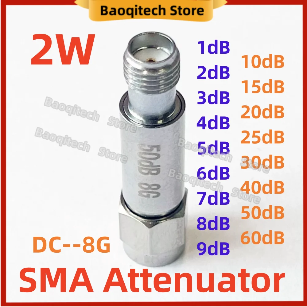 Фото Аттенюатор коаксиальный фиксированный 2W SMA, 5.5дБ, 8.5дБ, 11.5дБ, 6дБ, 10дБ, 15дБ, 20дБ, 30дБ, 40дБ, 50дБ, 60дБ, 1дБ, 2дБ, 3дБ, 5дБ, DC-8ГГц, ВЧ №2