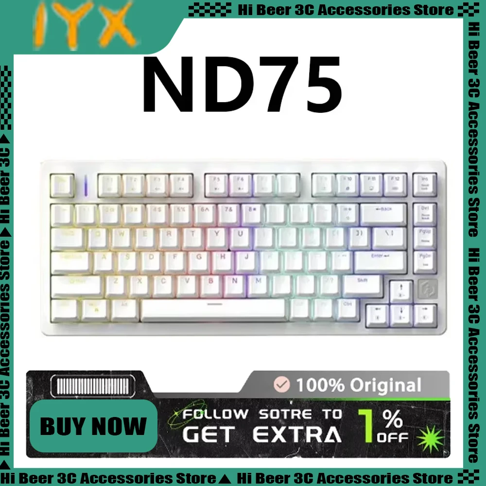 Irok Nd75 Магнитный переключатель Проводная механическая клавиатура Игровая RGB