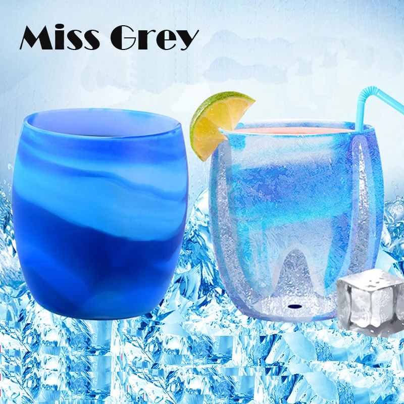 

2022 Newest Quick Frozen Silicone Ice Cup Keep Cooling Water Cup Summer Creative Whisky Coffee Iced Cup Kitchen Bar Accessories