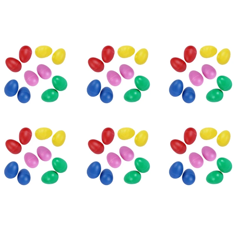 

60 Pack Plastic Percussion Musical Instrument Toys Egg Maracas Shakers