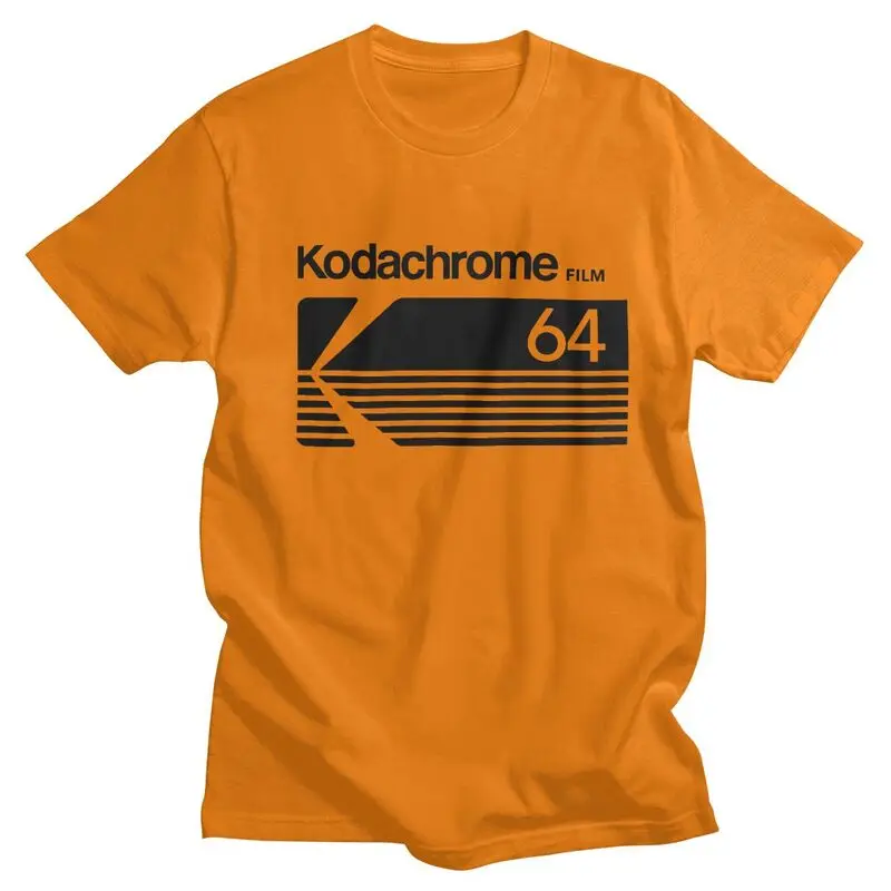 

Fashion New Kodak Kodachrome Logo T Shirt Men Short-Sleeve Photographer T-shirts Summer Tee Tops Pure Cotton Oversized Tshirts