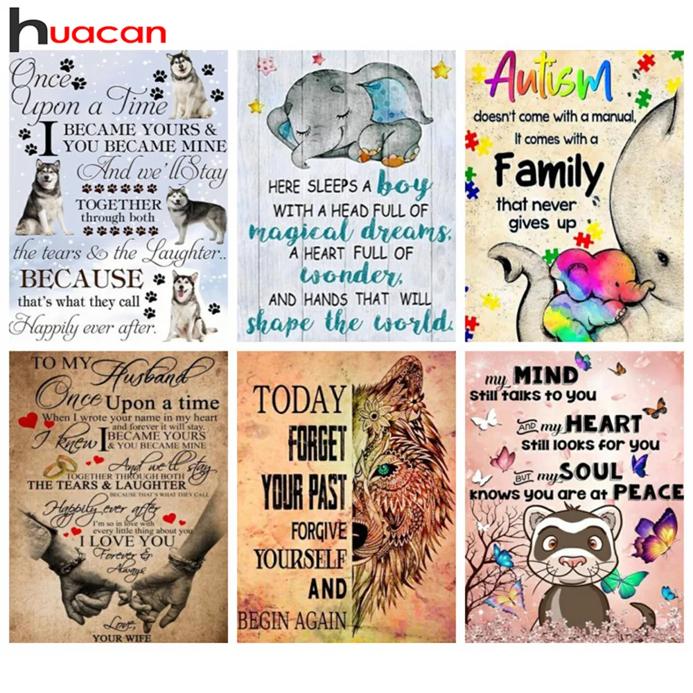 

Huacan полноразмерная/круглая алмазная живопись слон мультфильм домашний декор вышивка мозаика с изображением животных Diy Хрустальная Наклейка на стену