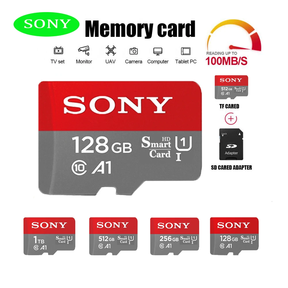 

SONY Ultra Micro SD 128GB 32GB 64GB 256GB 1TB 512GB Micro SD Card SD/TF Flash Card Memory Card 32 64 128 gb microSD for Phone