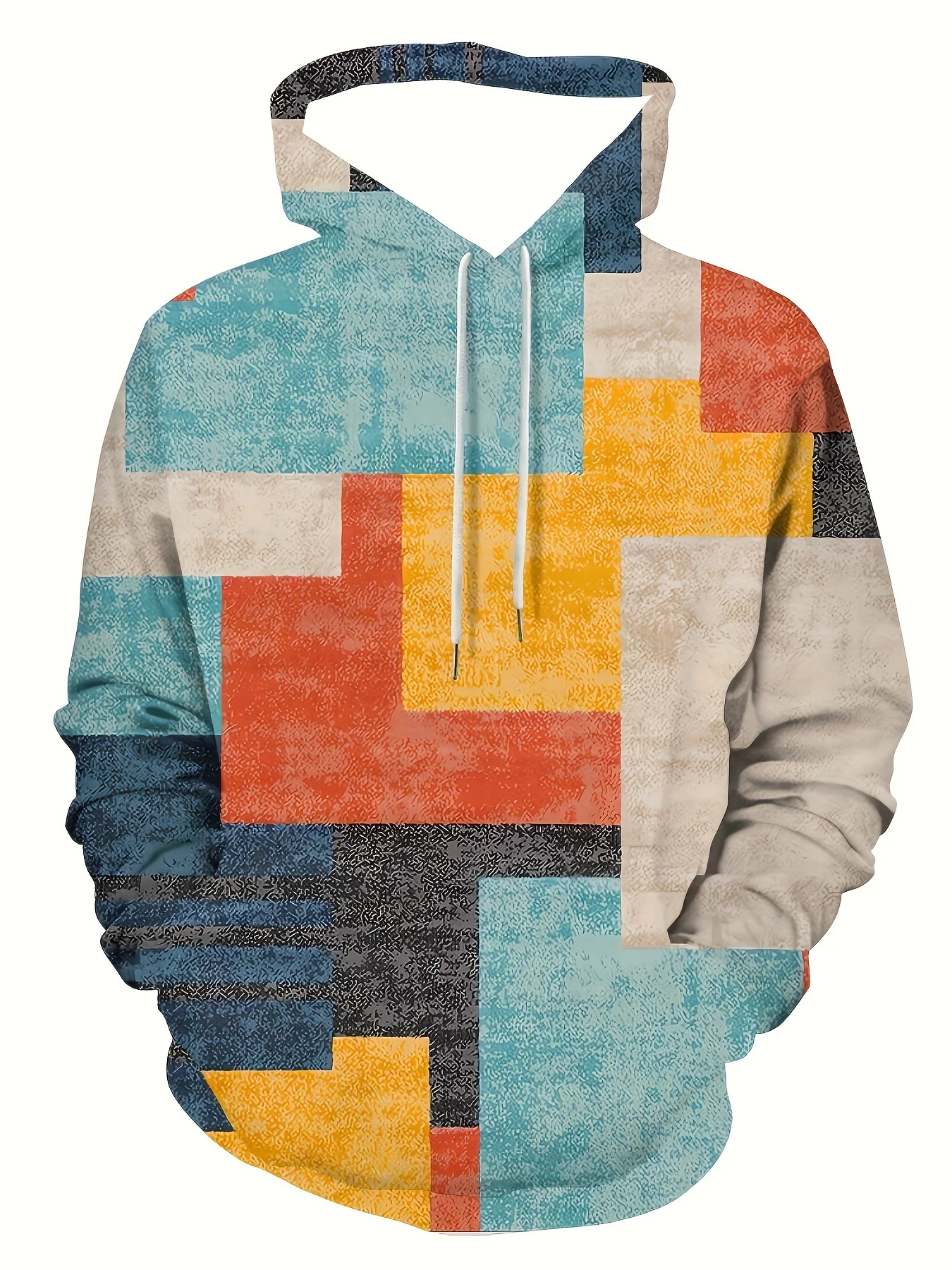 Детская Модная Красочная Толстовка С Клетчатым Узором Унисекс Длинными Рукавами