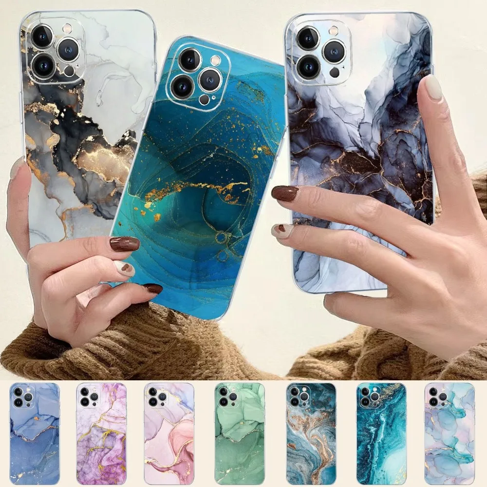 

Marble fashion Phone Case For iPhone 15 14 11 12 13 Mini Pro XS Max Cover 6 7 8 Plus X XR SE 2020 Funda Shell