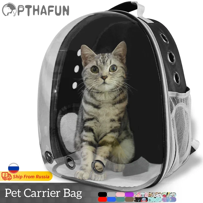 

Backpack Transparent Cats Carrier Bag Outdoor Cat Bag Pet Shoulders bag Breathable Travel For Kitten Small Dogs Pet carry backpa