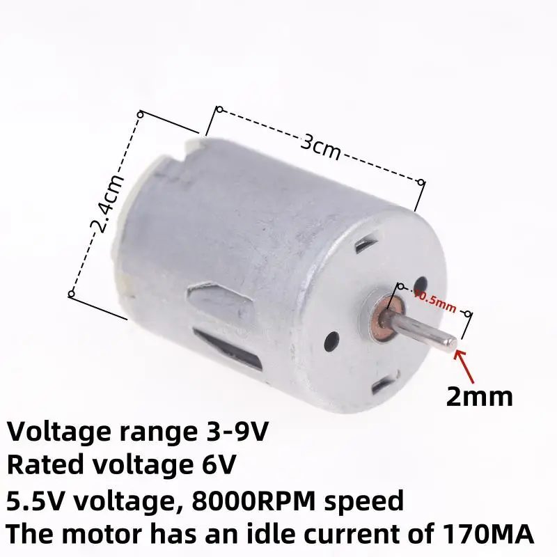 

Micro R280 Двигатель постоянного тока 3-9 В Высокоскоростная угольная щетка Мини 24 мм Электродвигатель DIY Хобби Игрушечный автомобиль Лодка Модель DIY Аксессуары