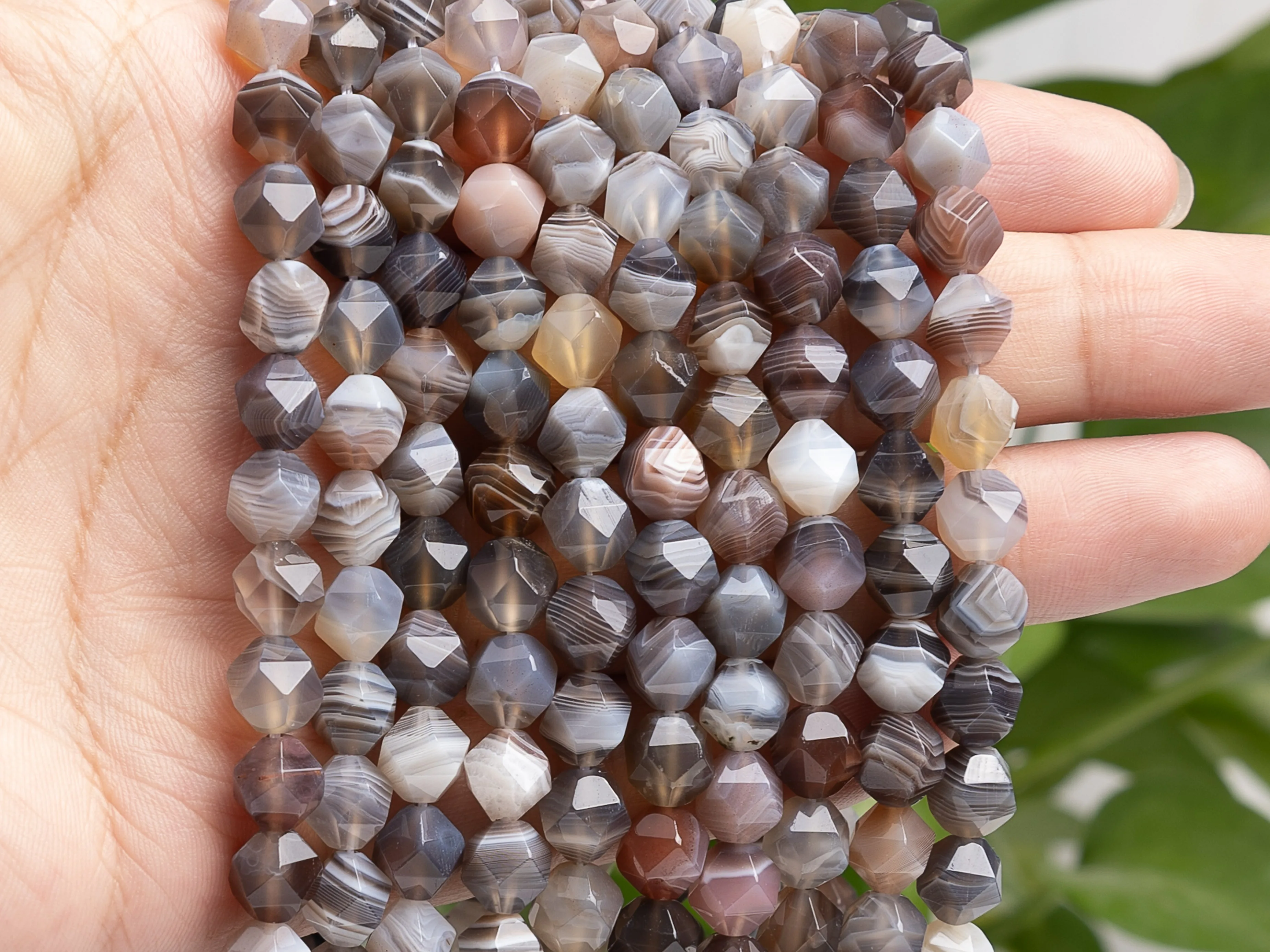 Натуральный огранка в виде звезды граненые разноцветные бусины из ботсванского