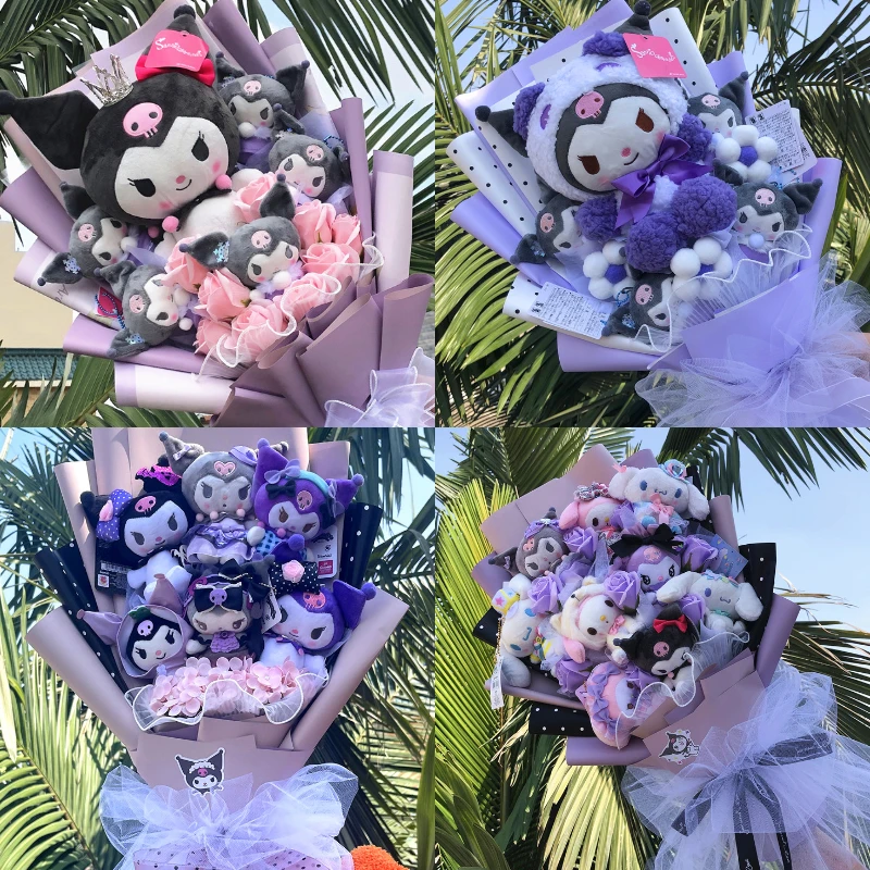

Украшение для вечевечерние Sanrio Kuromi Melody, искусственный букет для выпускного, дня рождения, День Святого Валентина, подарки для девочек