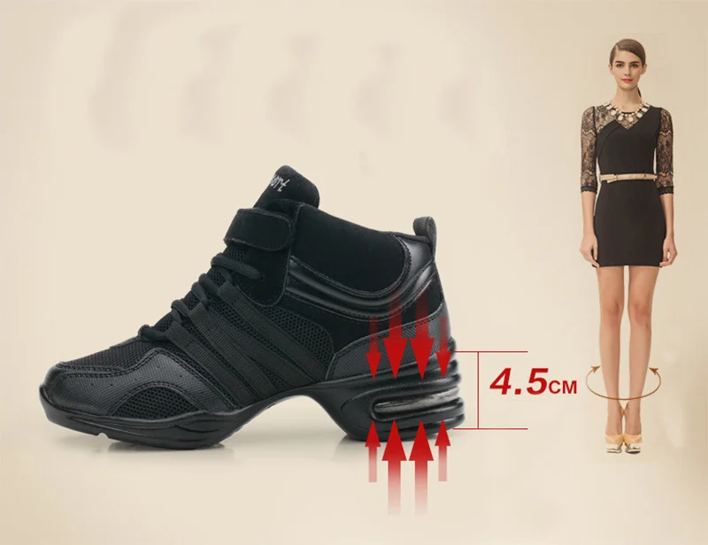 Drop-shipping Sports Feature Soft Outsole Breath Dance Shoes Sneakers for Woman Practice Shoes Modern Dance Jazz Shoes High Shoe