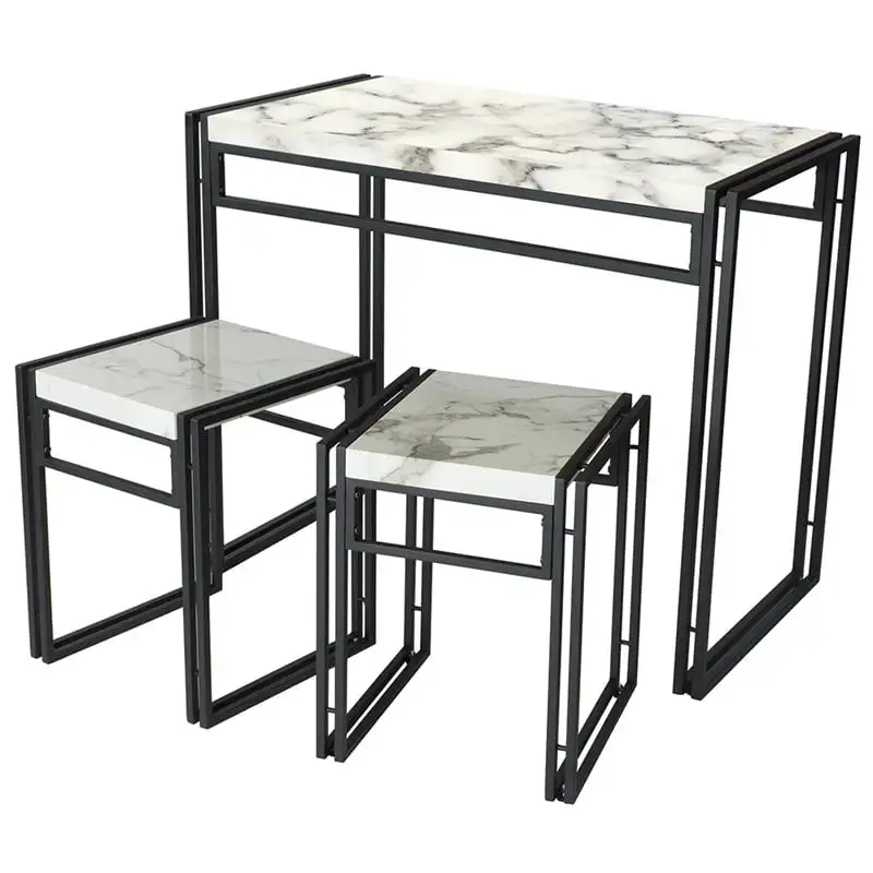 

Atlantic Small Space 3-Pieces Dining Set, Marble