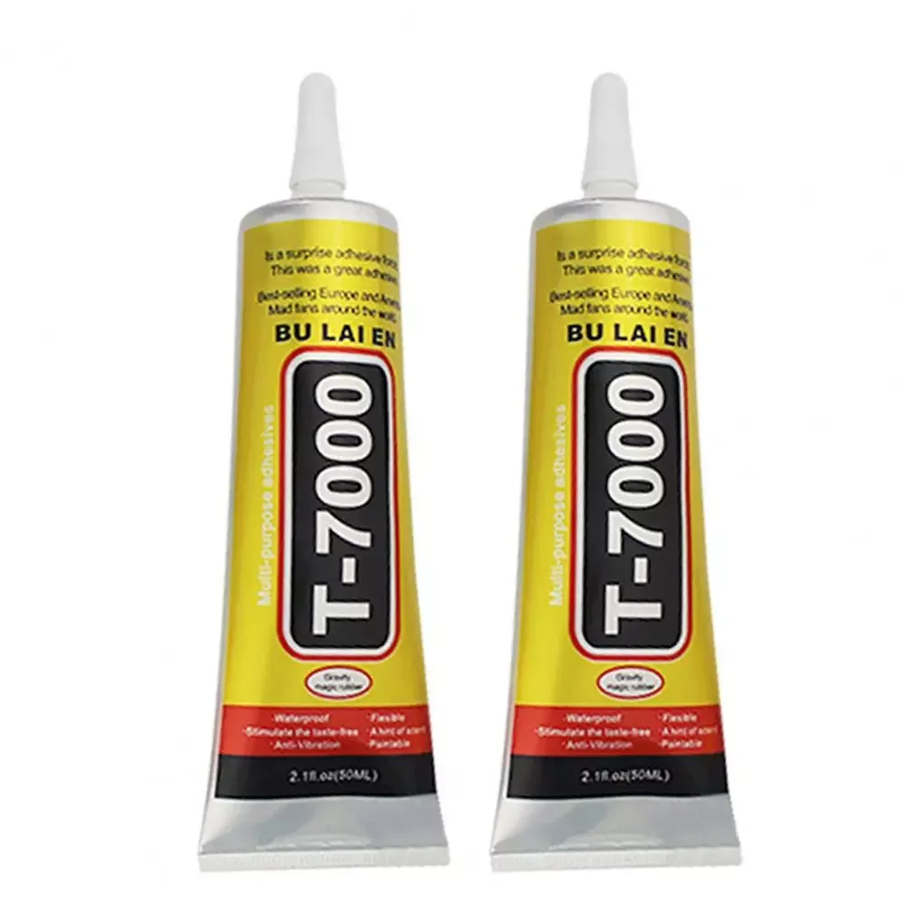 

2Pcs T-7000 Universal Glue Strong Adhesiveness Waterproof Black Permanent Multi-purpose Repairing Glue for Phone Screen Film