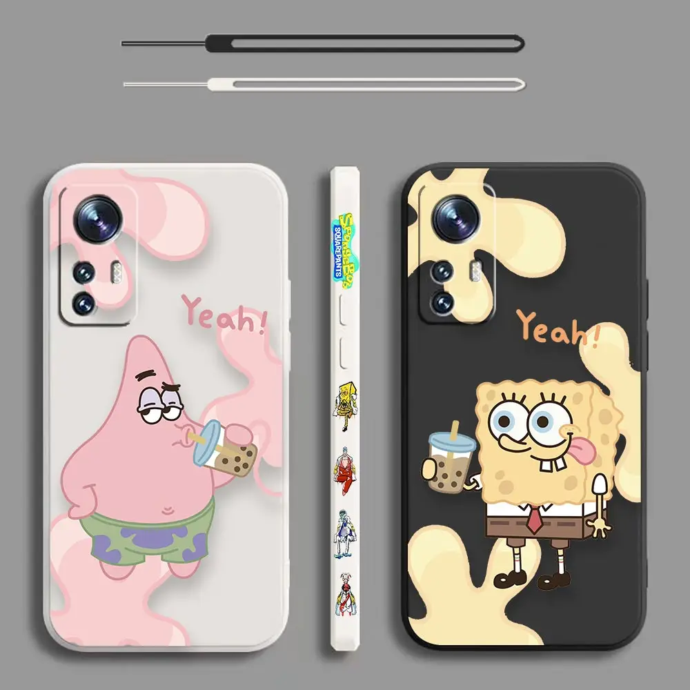 

Cute S-SpongeBob Patrick Star Couple Case For Xiaomi 13 12T 12 11 11T 10 10T 10S 9SE 9 CC9 8SE 8 A3 Lite Pro Ultra Tpro Cover