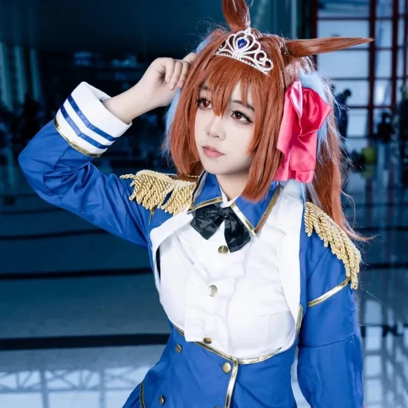 Фото Аниме игра Uma Musume: Pretty Derby Daiwa Scarlet Косплей Костюм Парик Боевая форма Юбка Женщина X;2, F; 5.N №4