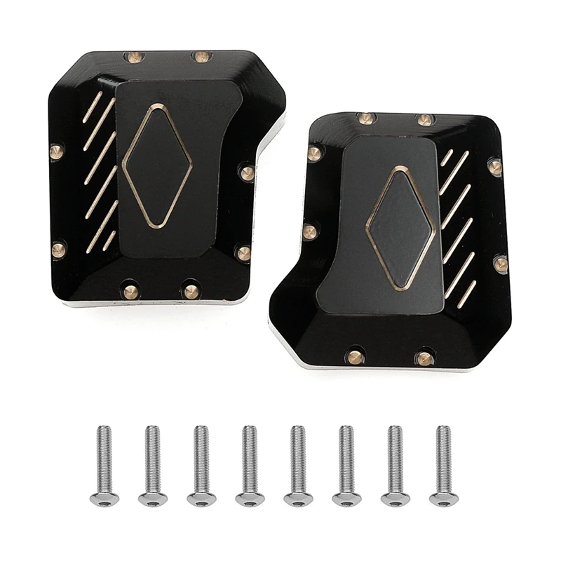

FBIL-2Pcs черная латунная накладка на переднюю и заднюю оси, корпус для 1/10 RC Crawler Car Traxxas TRX4 TRX6