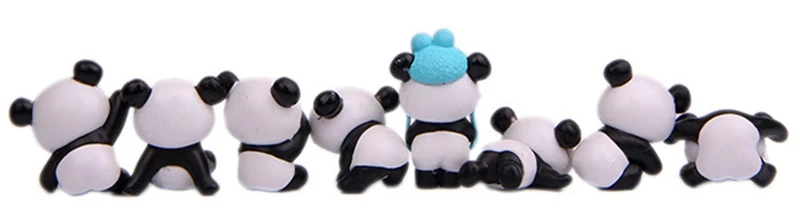 8 шт./комплект мини-фигурки панды