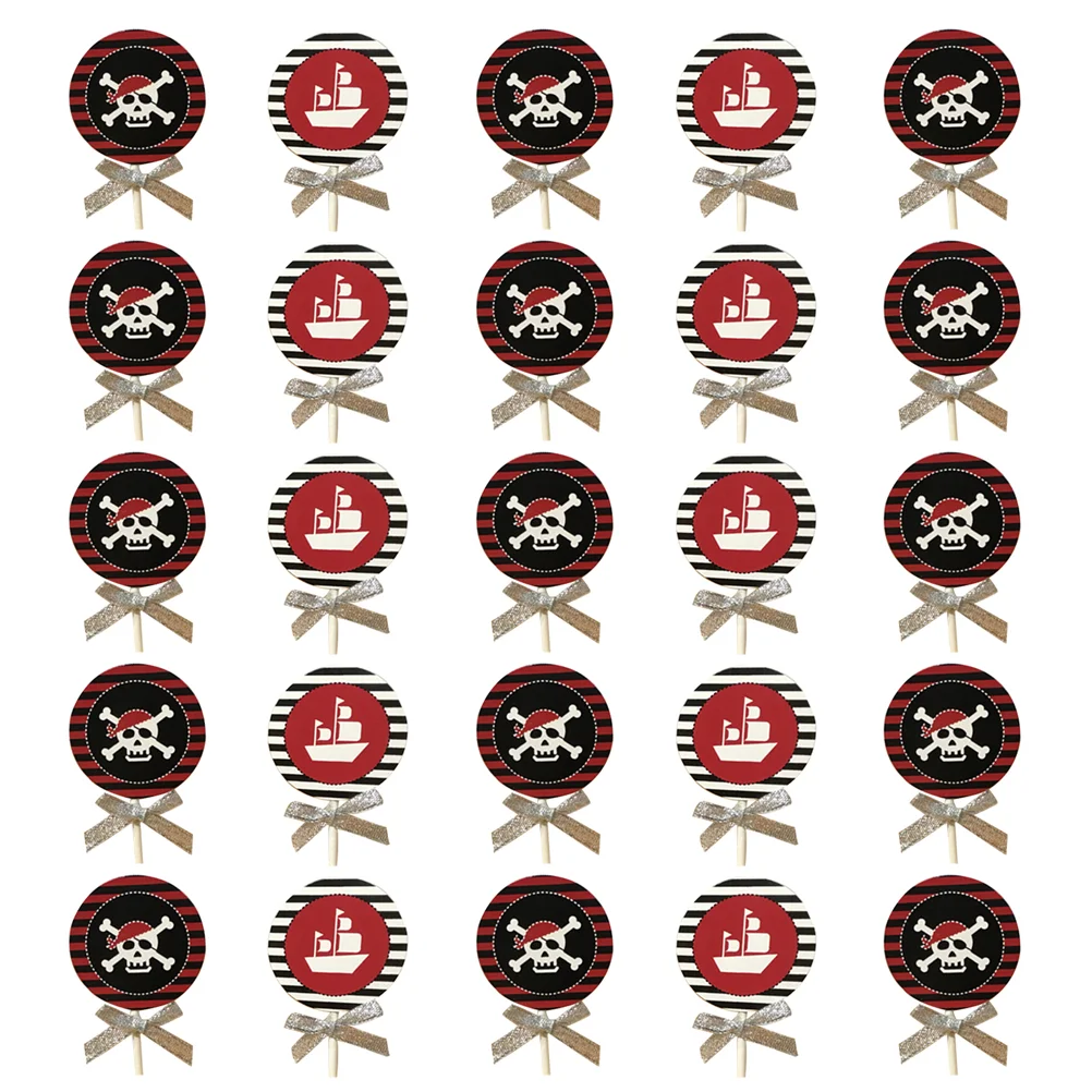 

25pcs Cupcake Topper Cake Cupcake Toppers Pirate Cake Party Favors
