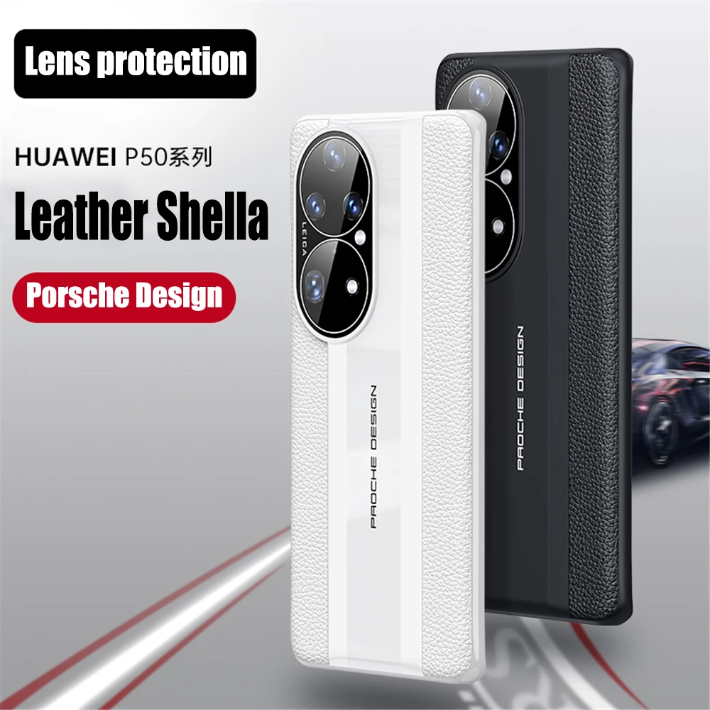 

Luxury Leather Ultra-thin Back Cover For Huawei P50 P40 Mate 40 30 Pro Honor 70 60 50 Plus 5G Case Camera Protection Coque Funda