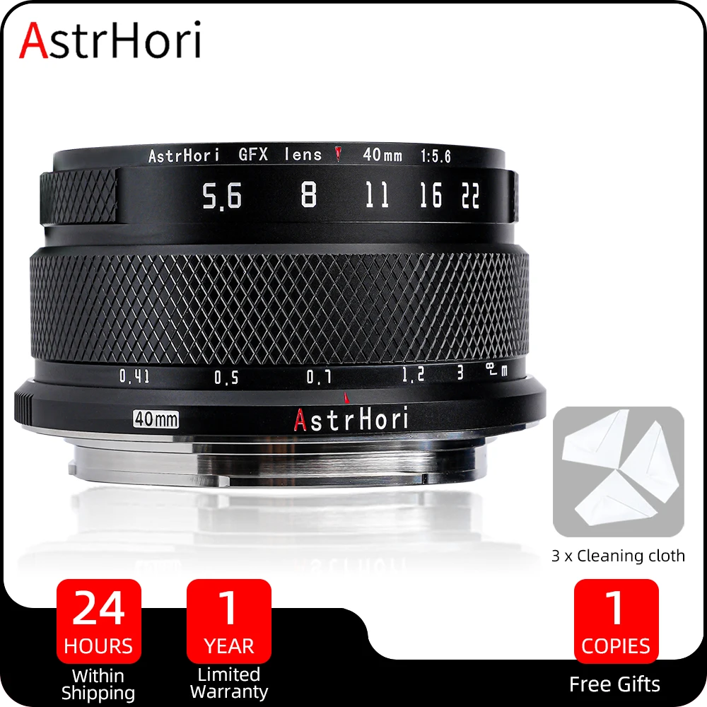 

AstrHori 40mm F5.6 Medium Format Manual Prime Lens for Fuji Fujifilm GFX Mount GFX100S GFX100 IR Ver GFX50S GFX50R