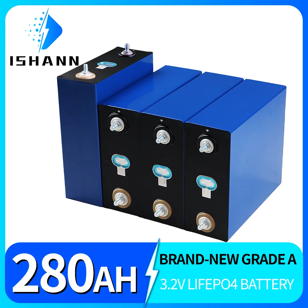 

8PCS 3.2V Lifepo4 2800Ah аккумулятор DIY большой емкости инвертор 12V 24V зарядная батарея Lifepo4 батарея 280Ah ЕС США беспошлинно