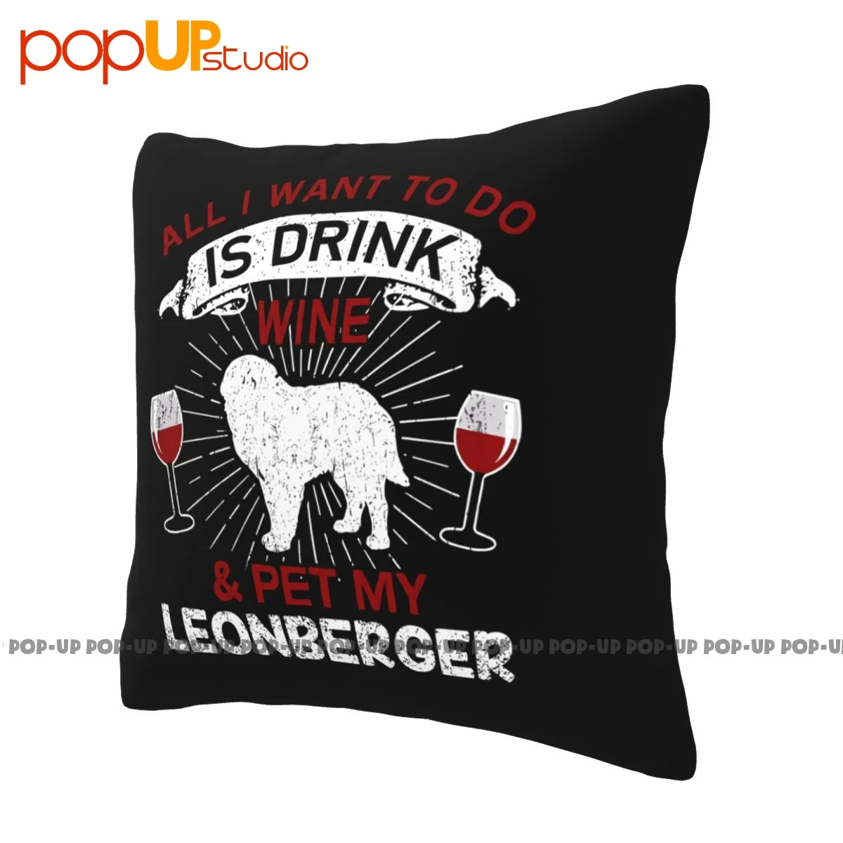 Осенняя наволочка с изображением вина и домашних животных от владельца собаки