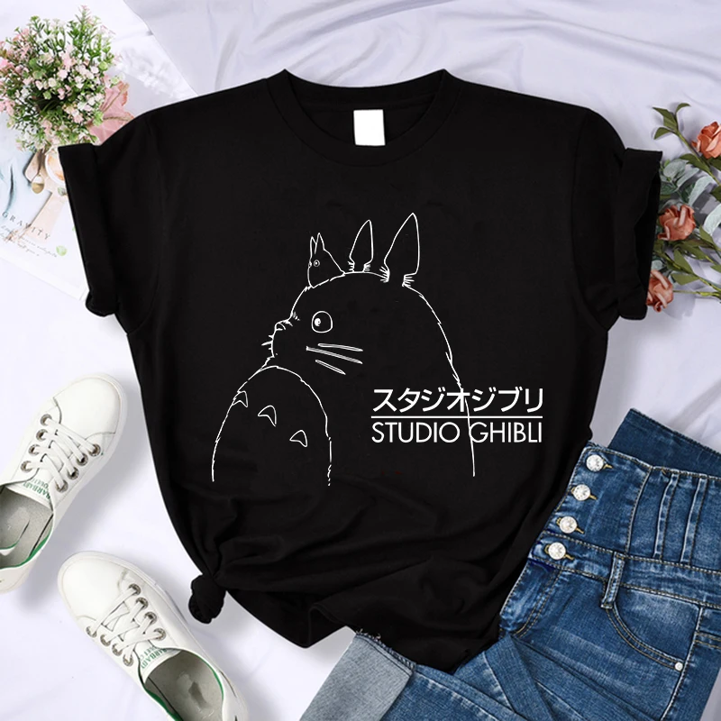 

Kawaii Cute 90s Y2k Cat Totoro Shirt Harajuku Ullzang T Shirt Women T-shirt Vintage Tshirt Top Tees Female Women Clothing