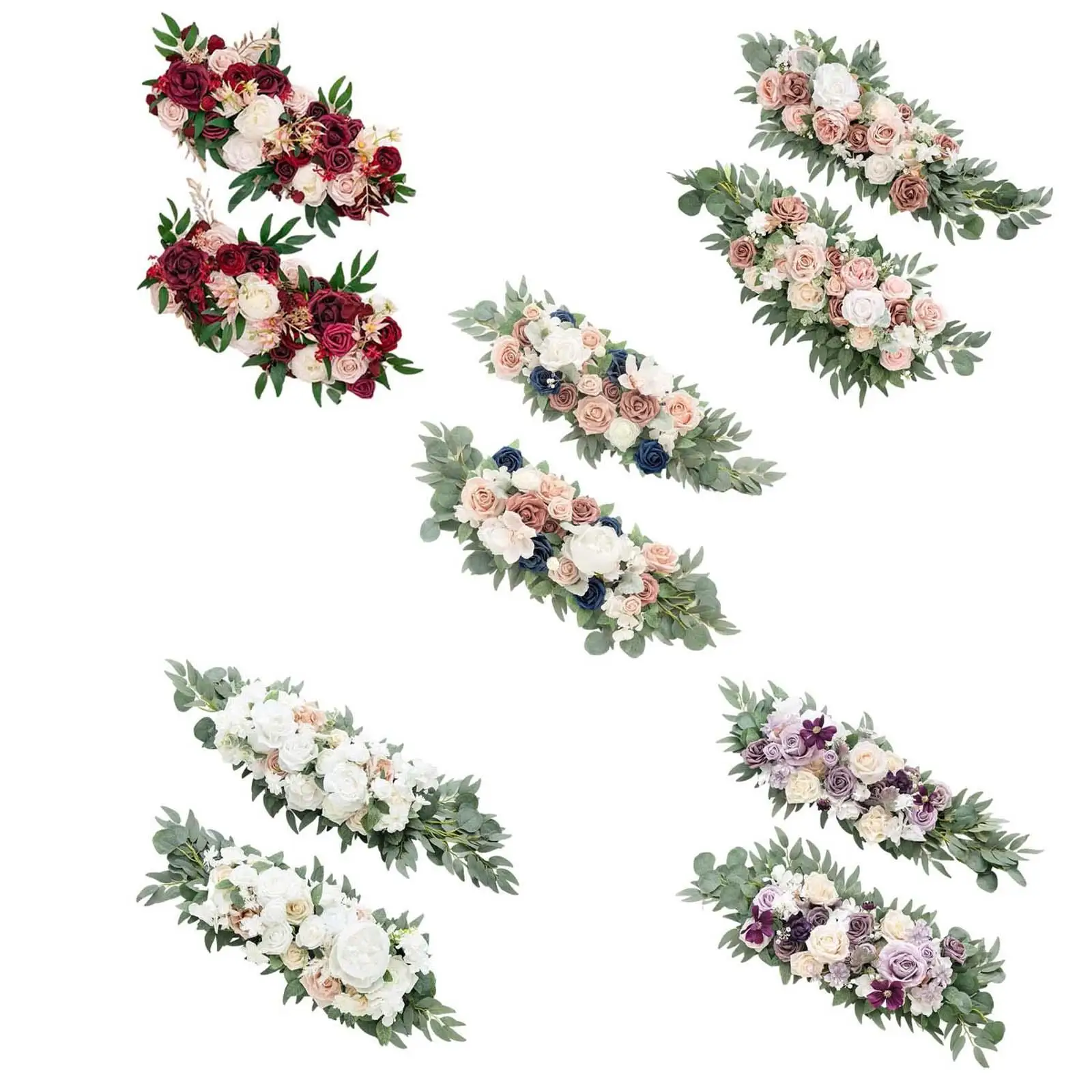 

Hanging Floral Swag Artificial Rose Rattan Garland Wedding Arch Flowers for garden Wedding Fences Decorative